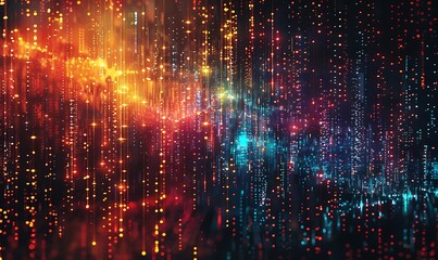 Illustration background Digital Matrix Abstract Perspectives on Technology and Data