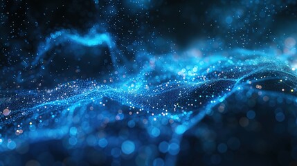 abstract blue technology communication concept