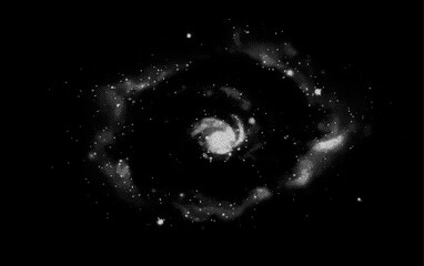 Wall Mural - galaxy vector background black and white illustration