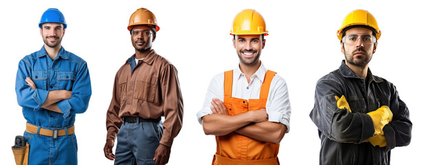 Poster - PNG diverse Handyman job career  cut out element set