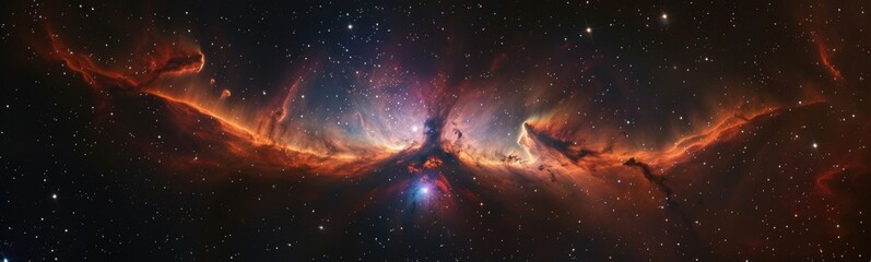 Wall Mural - Abstract painting of Star field background . Glow swirls night sky.	
