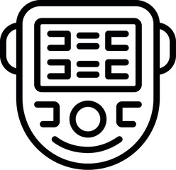 Wall Mural - electronic device showing data with buttons and screen for user interface and control