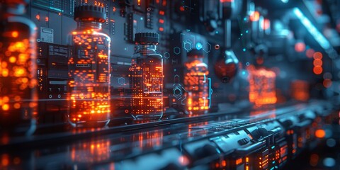 technology holograms and abstract