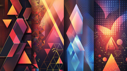 Poster - abstract background with triangles