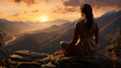 © Dilshad - A young lady viewing the mountain while meditating
