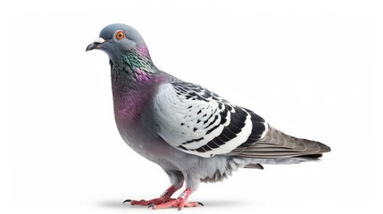 Wall Mural - pigeon isolated on white