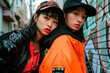 © LidiaLens - Young Japanese women posing in modern clothes, streetwear, fashion editorial photography