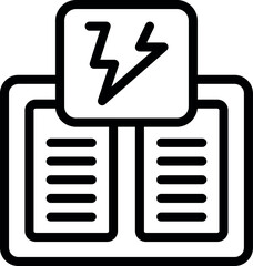 Poster - Simple icon of an electric book, representing online education, ebooks and digital libraries