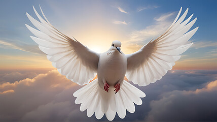 white dove on a branch Dove flying illustration and flying sky and natural beautiful 