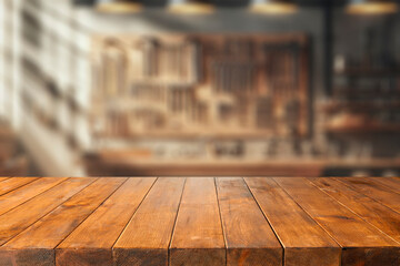Wall Mural - desk of free space and workspace interior. natural light.