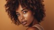 © Orod - People, Beautiful Black Woman with Natural Makeup and Curly Hair, Close-Up Portrait with Soft Lighting