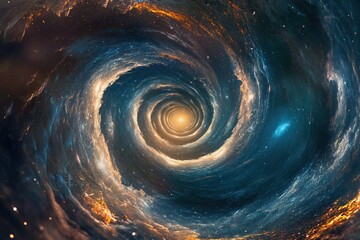 Wall Mural - Spiral galaxy background. 