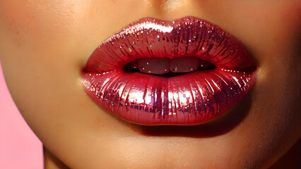 Woman lipstick glamour beauty face fashionable.