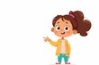 © Design Depot - A happy cartoon girl in lively attire is gesturing with her hand to indicate something in an educational context