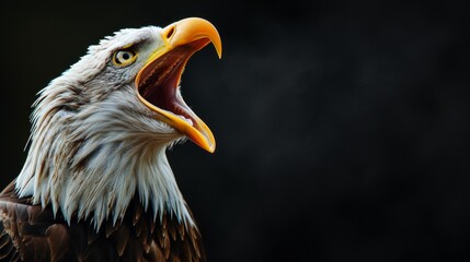 Wall Mural - Close-up portrait of a bald eagle.