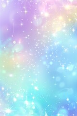 Wall Mural - Abstract background with soft prismatic iridescent rainbow gradient colors mermaid theme for girl party