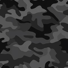 Wall Mural - Simple Camouflage seamless pattern in Black. Military camouflage. illustration formats 4096 x 4096