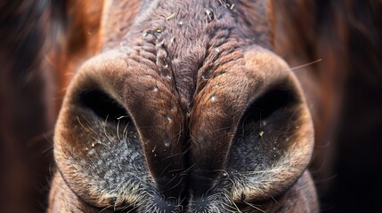 Wall Mural - Camel snout funny animal of a large mammal soft brown snout of the animal