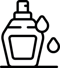Canvas Print - Line icon style illustration of a spray bottle for beauty products, cleaning products or medical products
