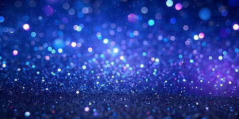 Indigo glitter bokeh wallpaper, background design