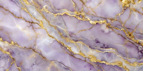 Wall Mural - Soft purple marble texture with gold streaks