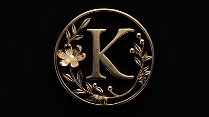 Wall Mural - A close-up shot of a metal object featuring the letter K, suitable for use in various design and marketing projects