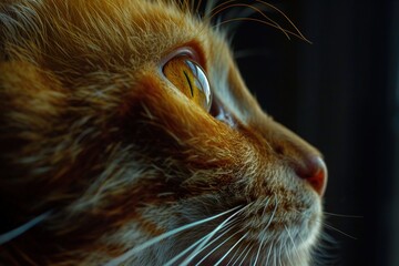 A close-up shot of a cat's face with a blurry background, great for pet-related or photography-themed uses