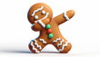 © ChristacilinCreative - A cartoon gingerbread man cookie dabbing, isolated on a pure white background.