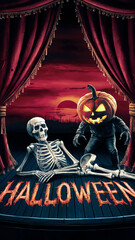 Wall Mural - Halloween on stage