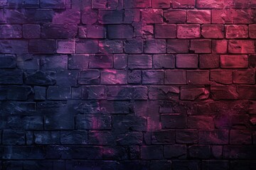 Explore urban design with this stunning image of a grunge brick wall lit by neon lights. Perfect for creative projects. The vibrant colors create a moody atmosphere. Adding modern style to any design