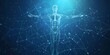 © David - Human body hologram with digital network