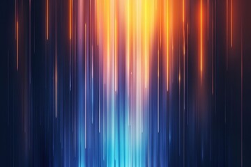 Wall Mural - Abstract background with vertical lights, blue and orange color gradient, vertical stripes of light on dark background Generative AI