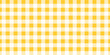 © vikusha_art - Yellow gingham or vichy pattern. Autumn or Thanksgiving day textile print for tabletop, picnic blanket, basket napkin, shirt or handkerchief. Cotton, linen or flannel design. Vector flat illustration.