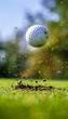 © Andrei - Dynamic golf shot  divot soaring, showcasing strength and skill in summer olympic games sport