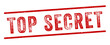 © Hasriani - Top Secret Red Watermark Stamp isolated on transparent background. Text caption between parallel lines with grunge design style.