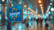 © CosmoJulia - Schengen Area Sign in Modern Airport Terminal