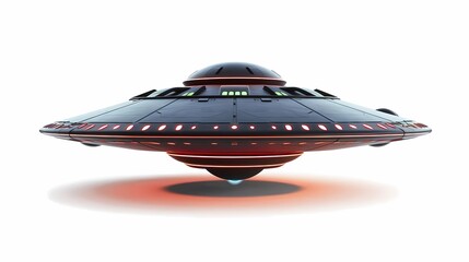 Wall Mural - fantasy UFO isolated at white background