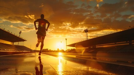 Wall Mural - running people