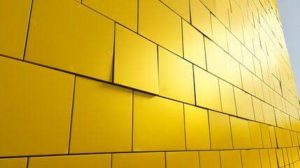 Wall Mural - abstract tile yellow background. 