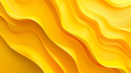 Wall Mural - Bright sunny yellow dynamic abstract background. Modern lemon orange color. Fresh business banner for sales, event, holiday, party, halloween, birthday, falling. Fast moving 3d lines with soft shadow