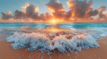 sunrise at beach during summer solstice 