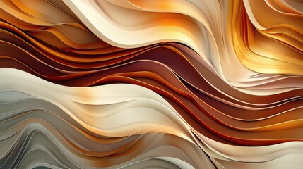 Abstract background with wavy lines in orange, yellow, and brown colors representing vibrant artistic creation and design concept