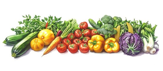 Wall Mural - Maximize the nutritional benefits of fresh vegetables from the front row with raw goodness.