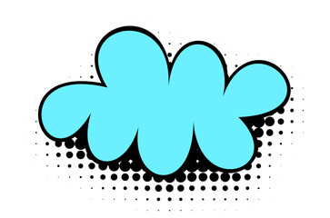 Wall Mural - Turquoise Cloud in Pop Art Style