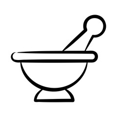 Wall Mural - Mortar And Pestle Icon