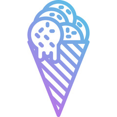 Sticker - icecream-dessert-sweet-cream-cone