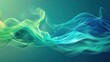 © hisilly - Vibrant Green and Blue Wave Pattern Background