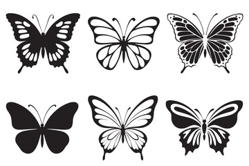 butterfly silhouette vector illustration