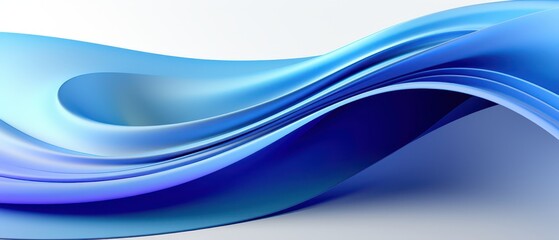 Professional 3D abstract art, gradient blue, clean lines, business feel