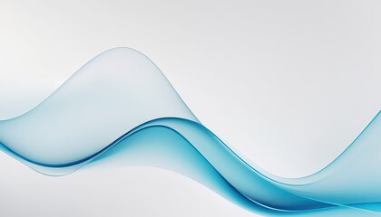 Wall Mural - Abstract blue lines on a white background. Curved wavy line, smooth stripe. Design element.